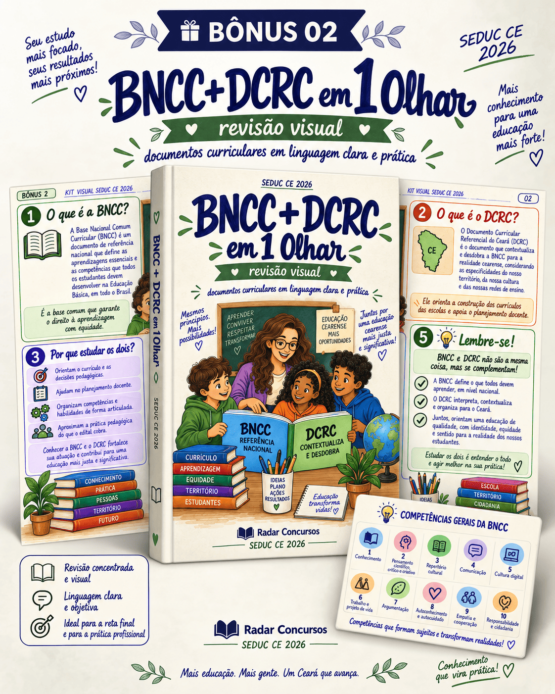 Card do bônus BNCC e DCRC em 1 Olhar