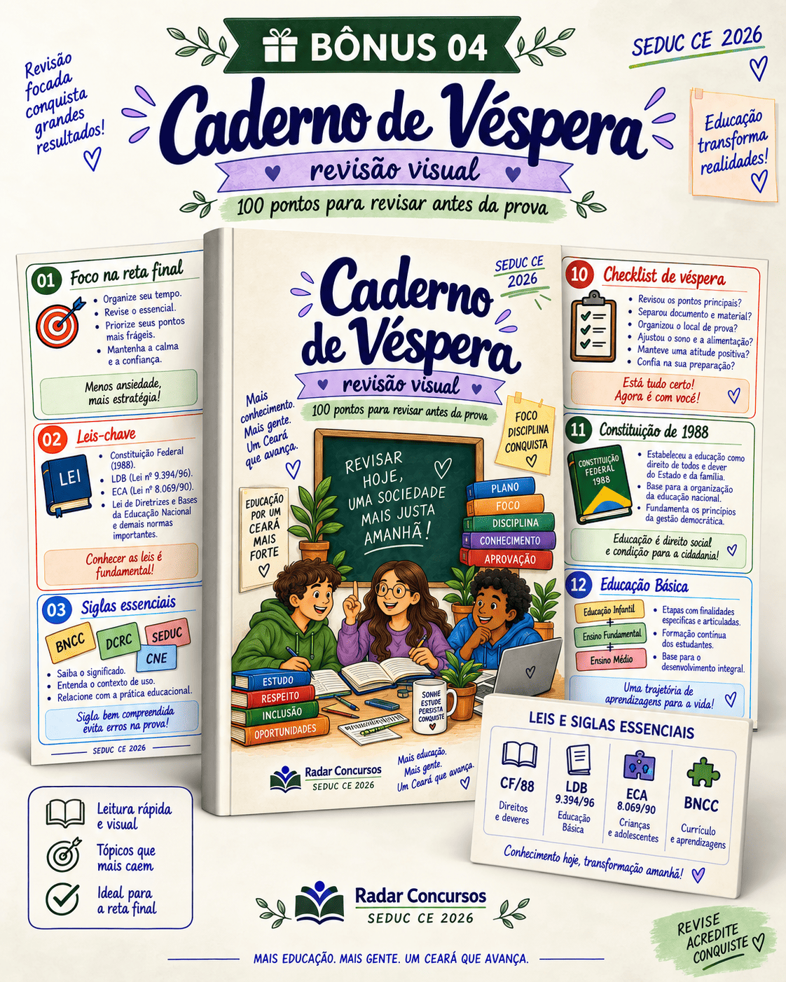 Card do bônus Caderno de Véspera